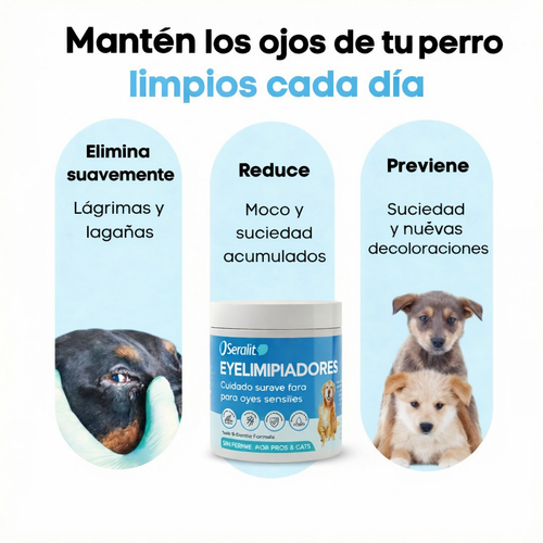 Kit de toallitas para los ojos para mascotas