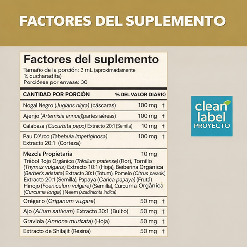 Gotitas para la Limpieza de Parasitos