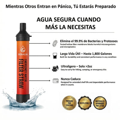 Filtro de agua de emergencia