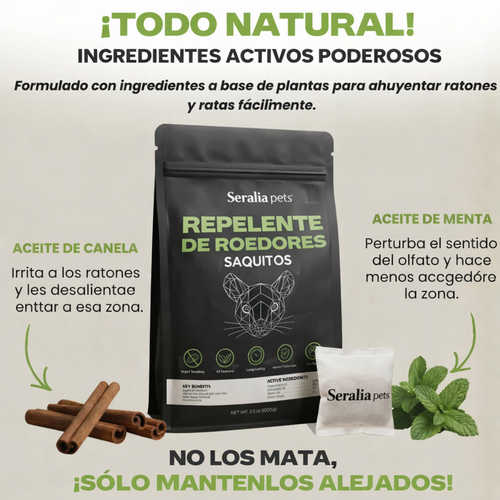 Bolsas repelentes de roedores