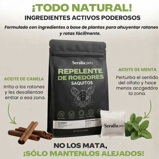 Bolsas repelentes de roedores