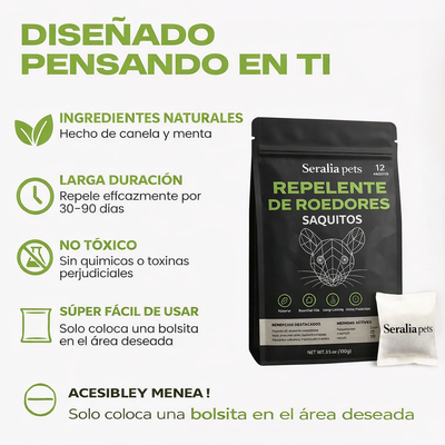 Bolsas repelentes de roedores