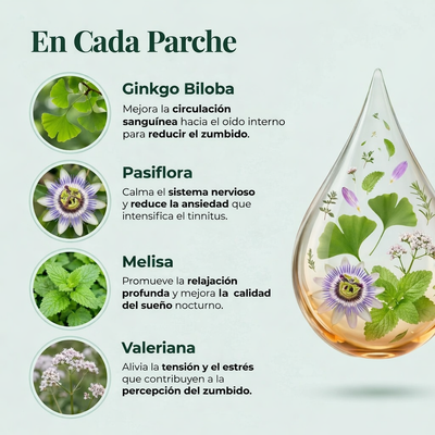 Parches Herbales para Zumbido de Oído - Pack 12 Unid